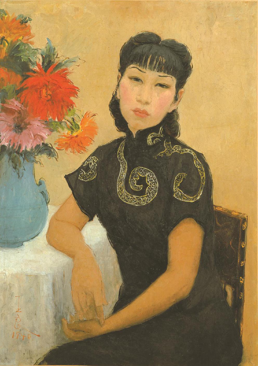 潘玉良《自畫像》，1939年，油畫