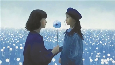 AI生成短片《致親愛(ài)的自己》劇照。  　　中國(guó)傳媒大學(xué)供圖