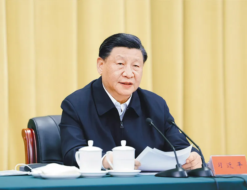 2023年6月2日，中共中央總書記、國(guó)家主席、中央軍委主席習(xí)近平在北京出席文化傳承發(fā)展座談會(huì)并發(fā)表重要講話。 新華社記者 鞠鵬/攝